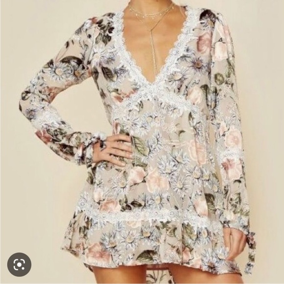 For Love & Lemons Luciana swing dress lined - Picture 2 of 8